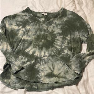 Green Relaxed Long Sleeve Sweatshirt